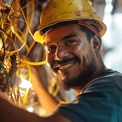 Électricien utilisant Elec Smart